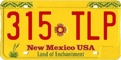 NM license plate 315TLP
