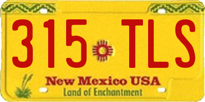 NM license plate 315TLS