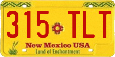 NM license plate 315TLT