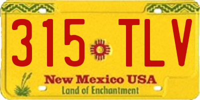 NM license plate 315TLV