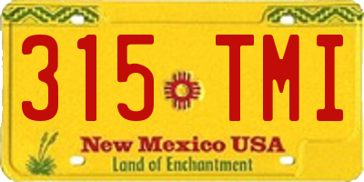 NM license plate 315TMI
