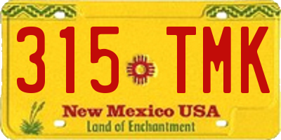 NM license plate 315TMK
