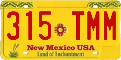 NM license plate 315TMM