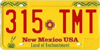 NM license plate 315TMT