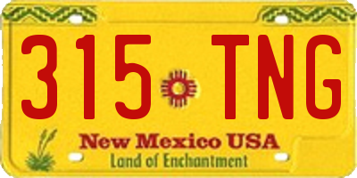 NM license plate 315TNG