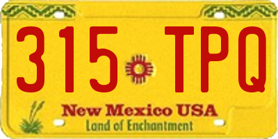 NM license plate 315TPQ