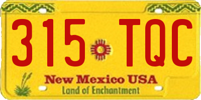 NM license plate 315TQC