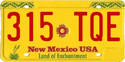 NM license plate 315TQE