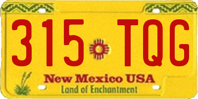 NM license plate 315TQG