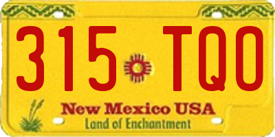 NM license plate 315TQO