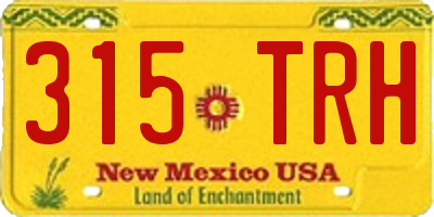 NM license plate 315TRH