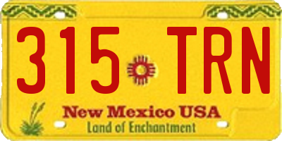 NM license plate 315TRN