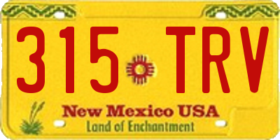 NM license plate 315TRV