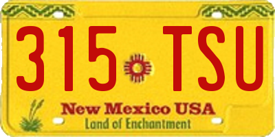NM license plate 315TSU