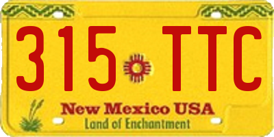 NM license plate 315TTC