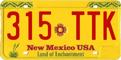 NM license plate 315TTK