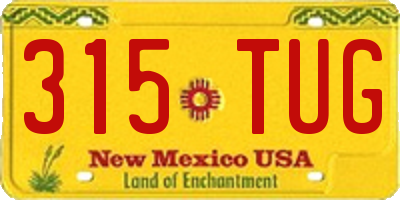 NM license plate 315TUG