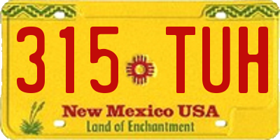 NM license plate 315TUH