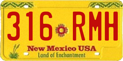 NM license plate 316RMH
