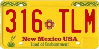 NM license plate 316TLM