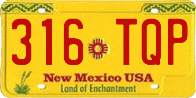 NM license plate 316TQP