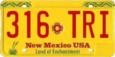 NM license plate 316TRI