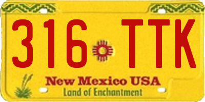 NM license plate 316TTK
