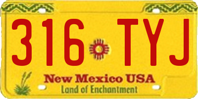 NM license plate 316TYJ