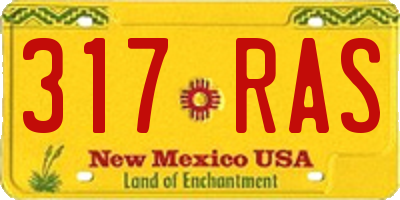 NM license plate 317RAS