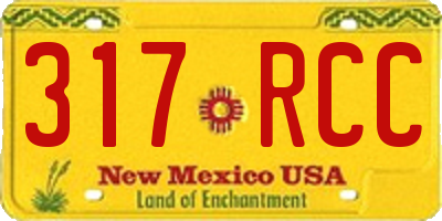 NM license plate 317RCC