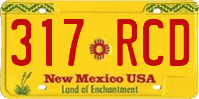 NM license plate 317RCD