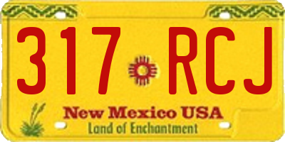 NM license plate 317RCJ