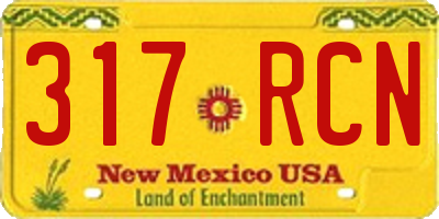 NM license plate 317RCN
