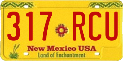 NM license plate 317RCU