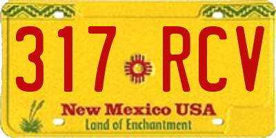 NM license plate 317RCV