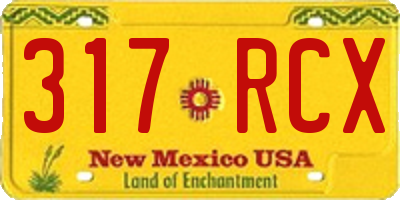 NM license plate 317RCX