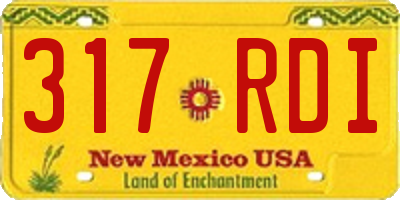 NM license plate 317RDI