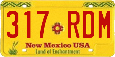 NM license plate 317RDM