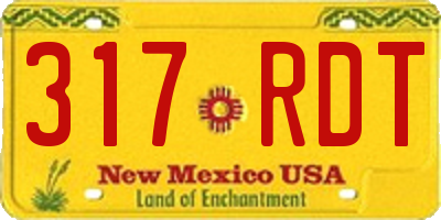 NM license plate 317RDT