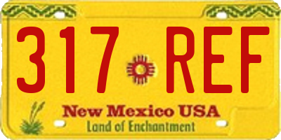 NM license plate 317REF
