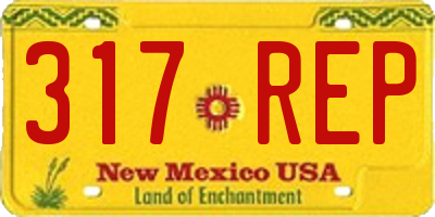NM license plate 317REP