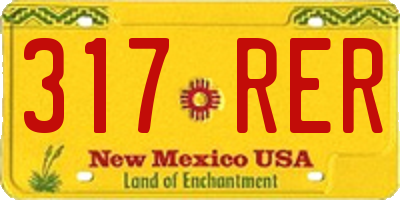 NM license plate 317RER