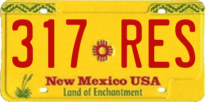 NM license plate 317RES