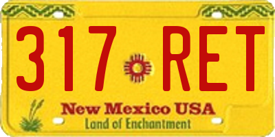 NM license plate 317RET