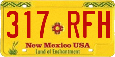 NM license plate 317RFH
