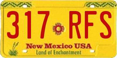 NM license plate 317RFS