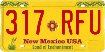 NM license plate 317RFU
