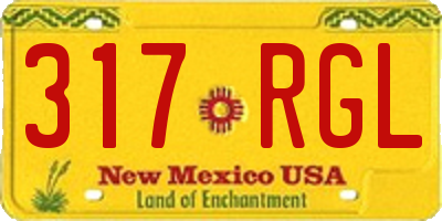 NM license plate 317RGL