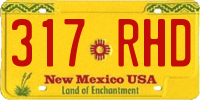 NM license plate 317RHD