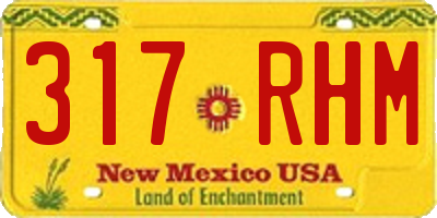 NM license plate 317RHM